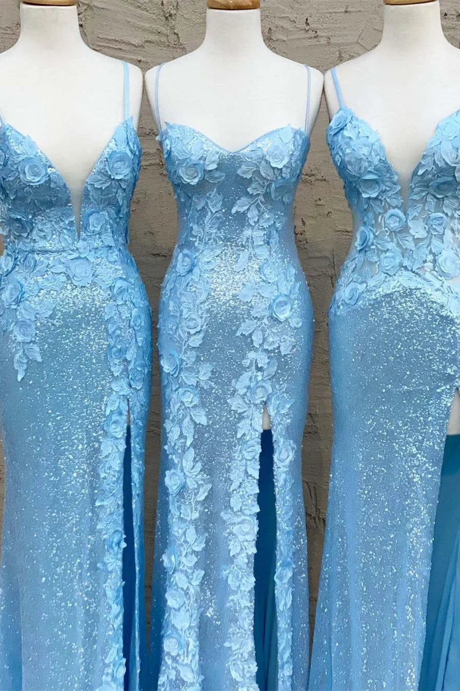 Glitter Sheath Sleeveless Empire Appliques Party Prom Dress