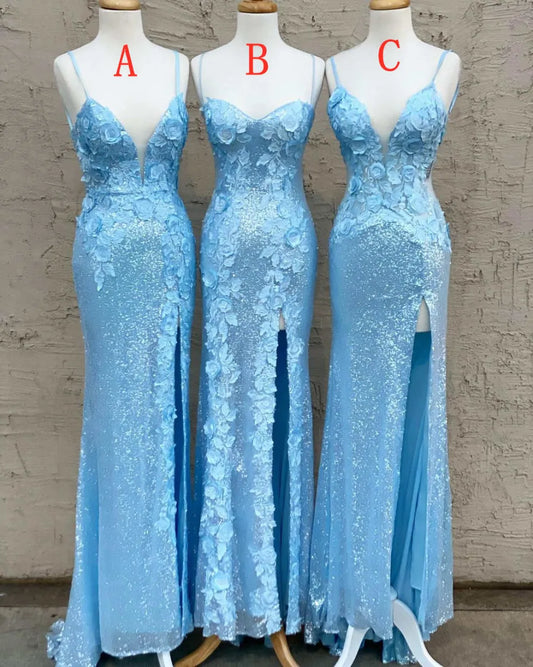 Glitter Sheath Sleeveless Empire Appliques Party Prom Dress