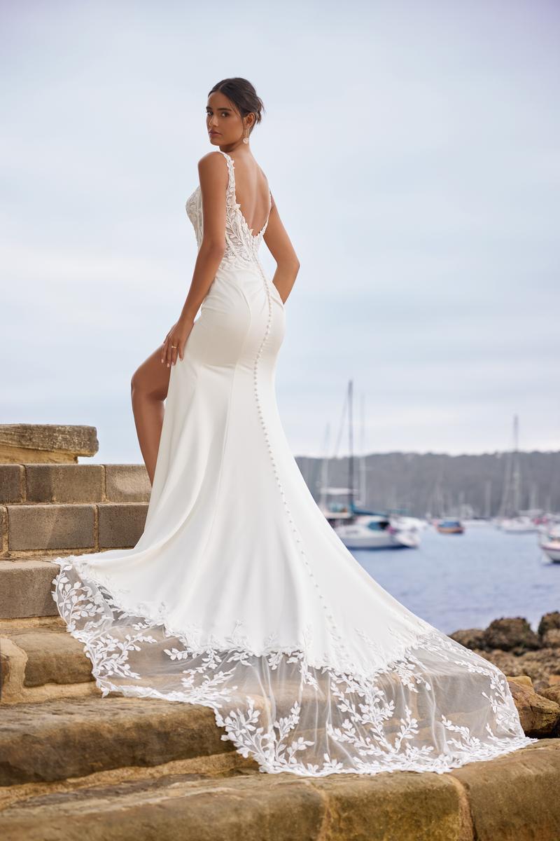 Sophia Tolli "Tyra" Sheath Lace Corset Bridal Gown