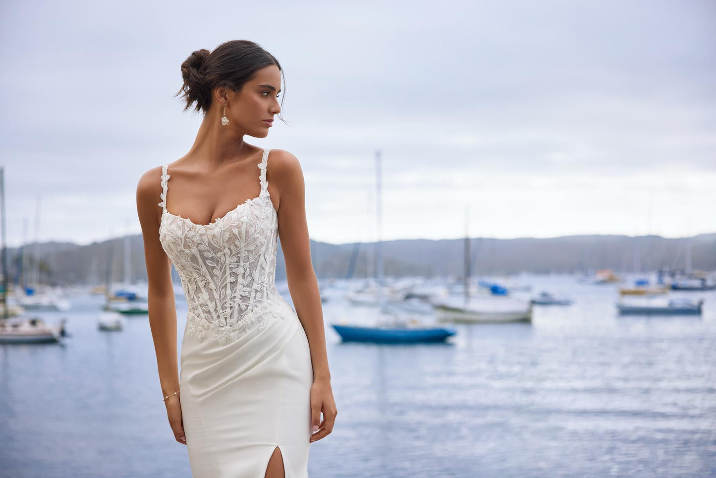 Sophia Tolli "Tyra" Sheath Lace Corset Bridal Gown