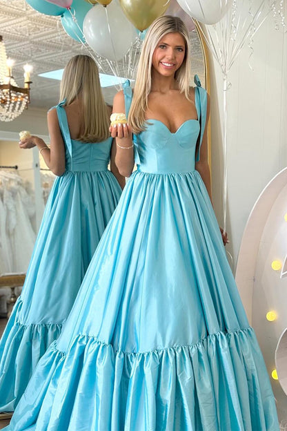 Straps Satin Cute Prom Dress